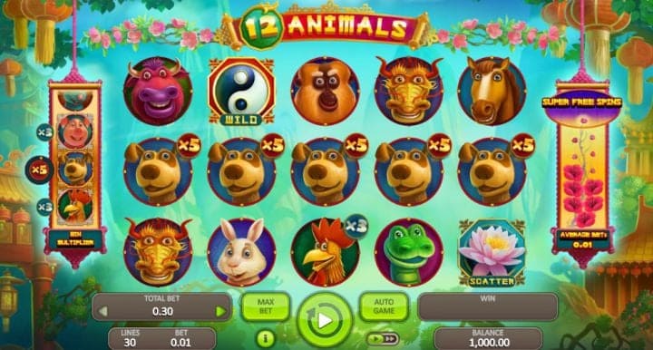 12 Animals-Gameplay 1Red Casino