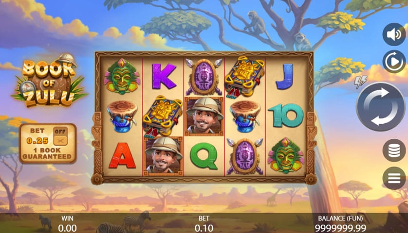 Symbols and values in Book Of Zulu slot