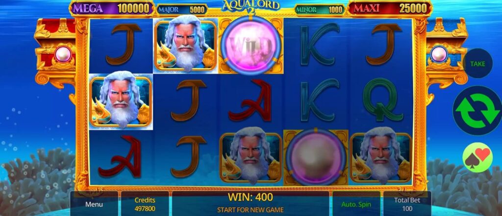 Symbols and values in Aqua Lord 2 slot