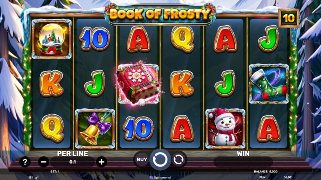 Gameplay van Book of Frosty bij Monixbet Casino