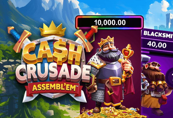 Cash Crusade ASSEMBL'EM slot review by slingshot at Infinity Casino