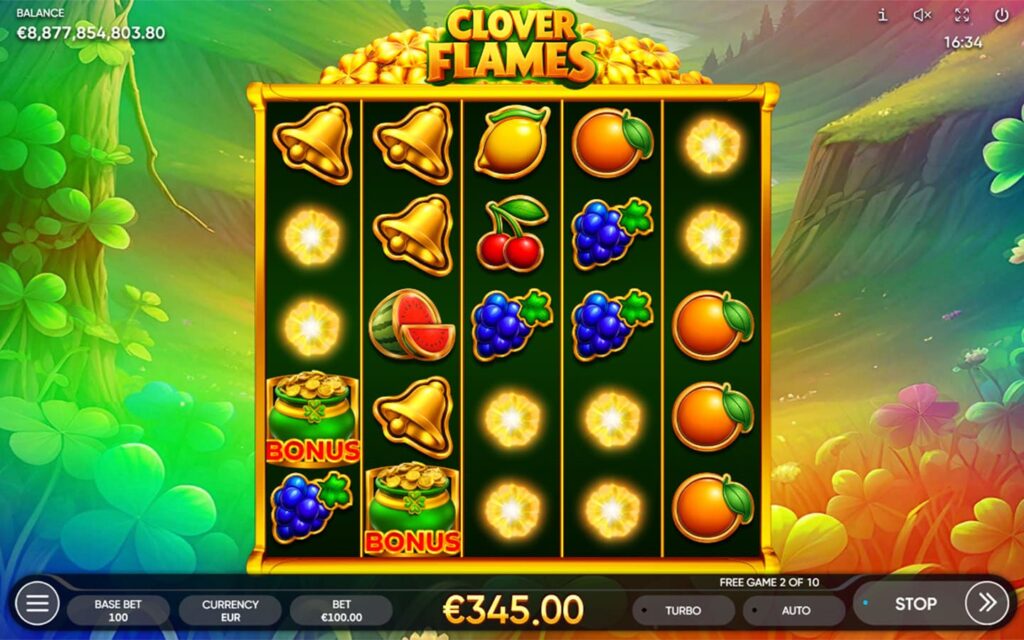 Clover Flames Spielverlauf in Loki Casino