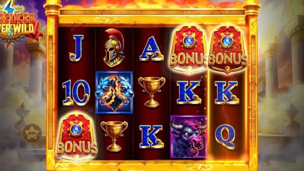 Gameplay van Hercules Power Wild bij Monixbet Casino