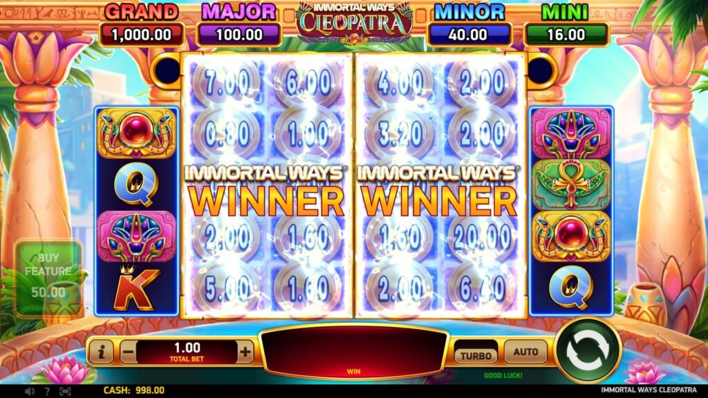 Gameplay van Immortal Ways Cleopatra bij Monixbet Casino