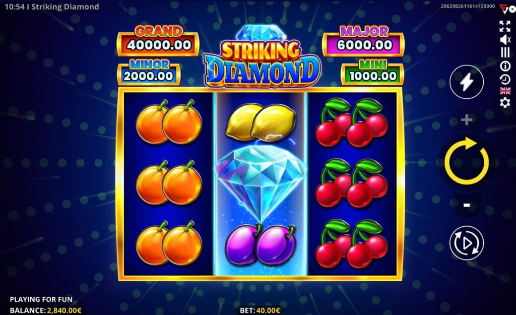 Striking Diamond: Running Wins Spielverlauf Infinity Casino