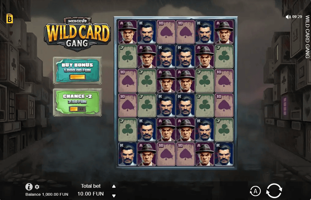Spielverlauf von Wild Card Gang bei Gunsbet Casino